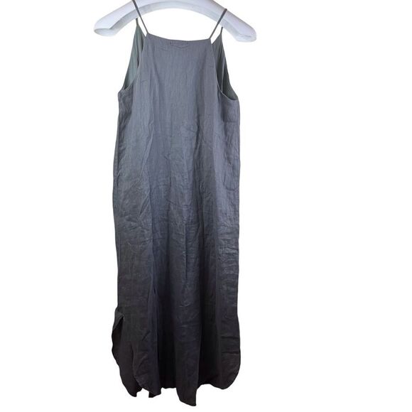 NWT REVOLVE KRISA Womens‎ Linen Slip Dress Size Large Charcoal Spaghetti Strap - Picture 3 of 5